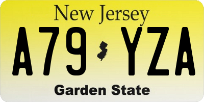 NJ license plate A79YZA