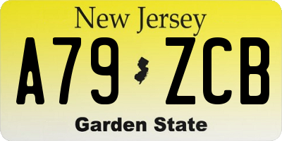 NJ license plate A79ZCB