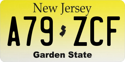 NJ license plate A79ZCF