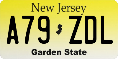 NJ license plate A79ZDL