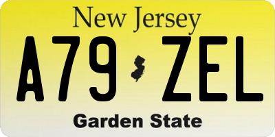 NJ license plate A79ZEL