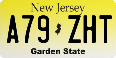 NJ license plate A79ZHT