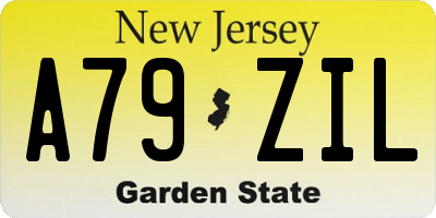 NJ license plate A79ZIL