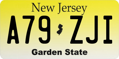 NJ license plate A79ZJI