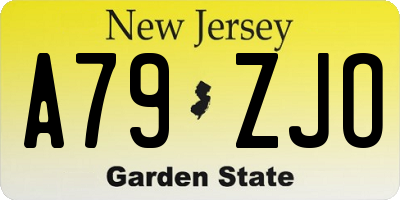 NJ license plate A79ZJO