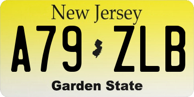 NJ license plate A79ZLB