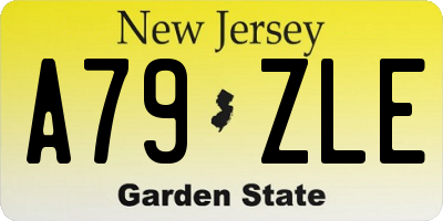 NJ license plate A79ZLE