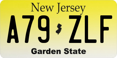 NJ license plate A79ZLF
