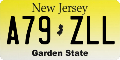 NJ license plate A79ZLL