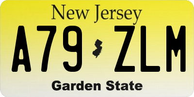 NJ license plate A79ZLM
