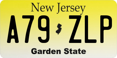 NJ license plate A79ZLP