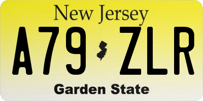 NJ license plate A79ZLR