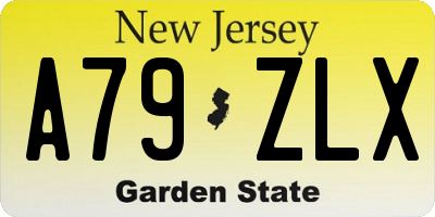 NJ license plate A79ZLX