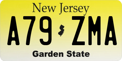 NJ license plate A79ZMA