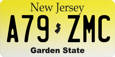 NJ license plate A79ZMC