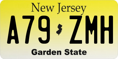 NJ license plate A79ZMH