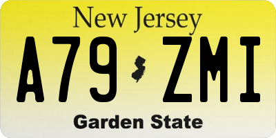 NJ license plate A79ZMI