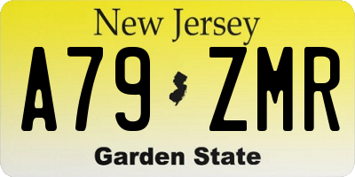 NJ license plate A79ZMR