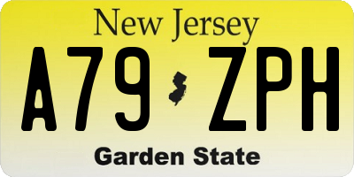 NJ license plate A79ZPH