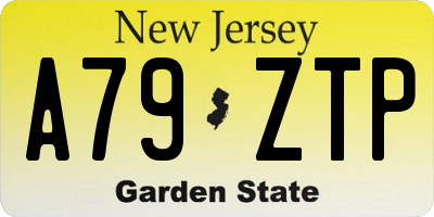 NJ license plate A79ZTP