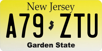 NJ license plate A79ZTU
