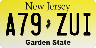 NJ license plate A79ZUI