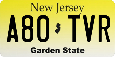 NJ license plate A80TVR