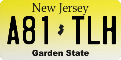 NJ license plate A81TLH