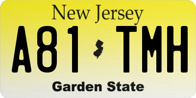 NJ license plate A81TMH