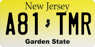 NJ license plate A81TMR