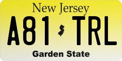 NJ license plate A81TRL