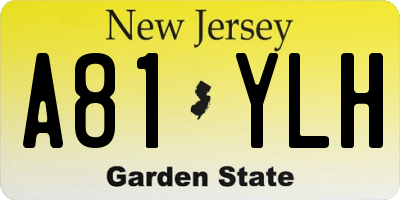 NJ license plate A81YLH