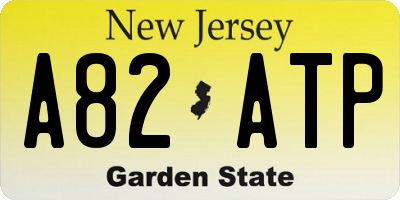 NJ license plate A82ATP