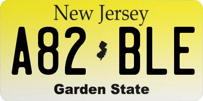 NJ license plate A82BLE