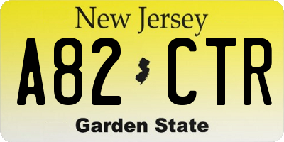 NJ license plate A82CTR