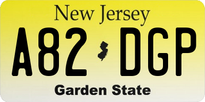 NJ license plate A82DGP