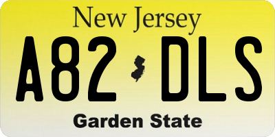 NJ license plate A82DLS