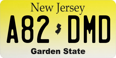 NJ license plate A82DMD