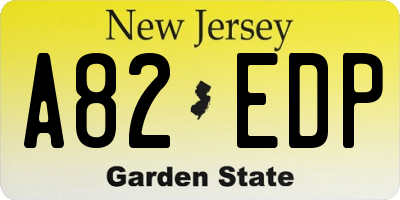 NJ license plate A82EDP