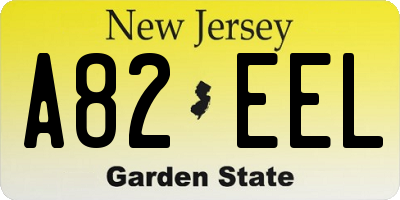 NJ license plate A82EEL