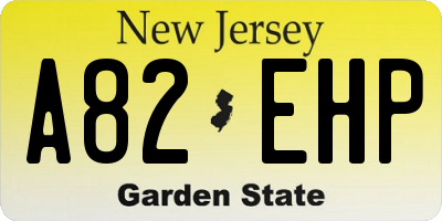 NJ license plate A82EHP