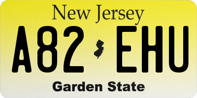 NJ license plate A82EHU