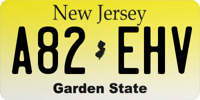 NJ license plate A82EHV