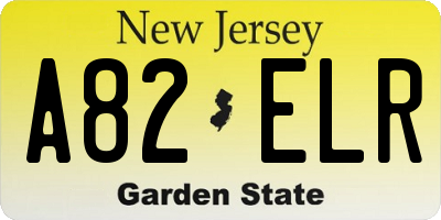 NJ license plate A82ELR