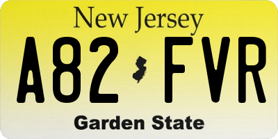 NJ license plate A82FVR