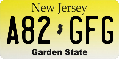 NJ license plate A82GFG