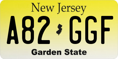 NJ license plate A82GGF