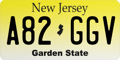 NJ license plate A82GGV