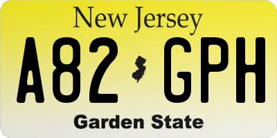 NJ license plate A82GPH