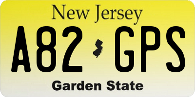 NJ license plate A82GPS